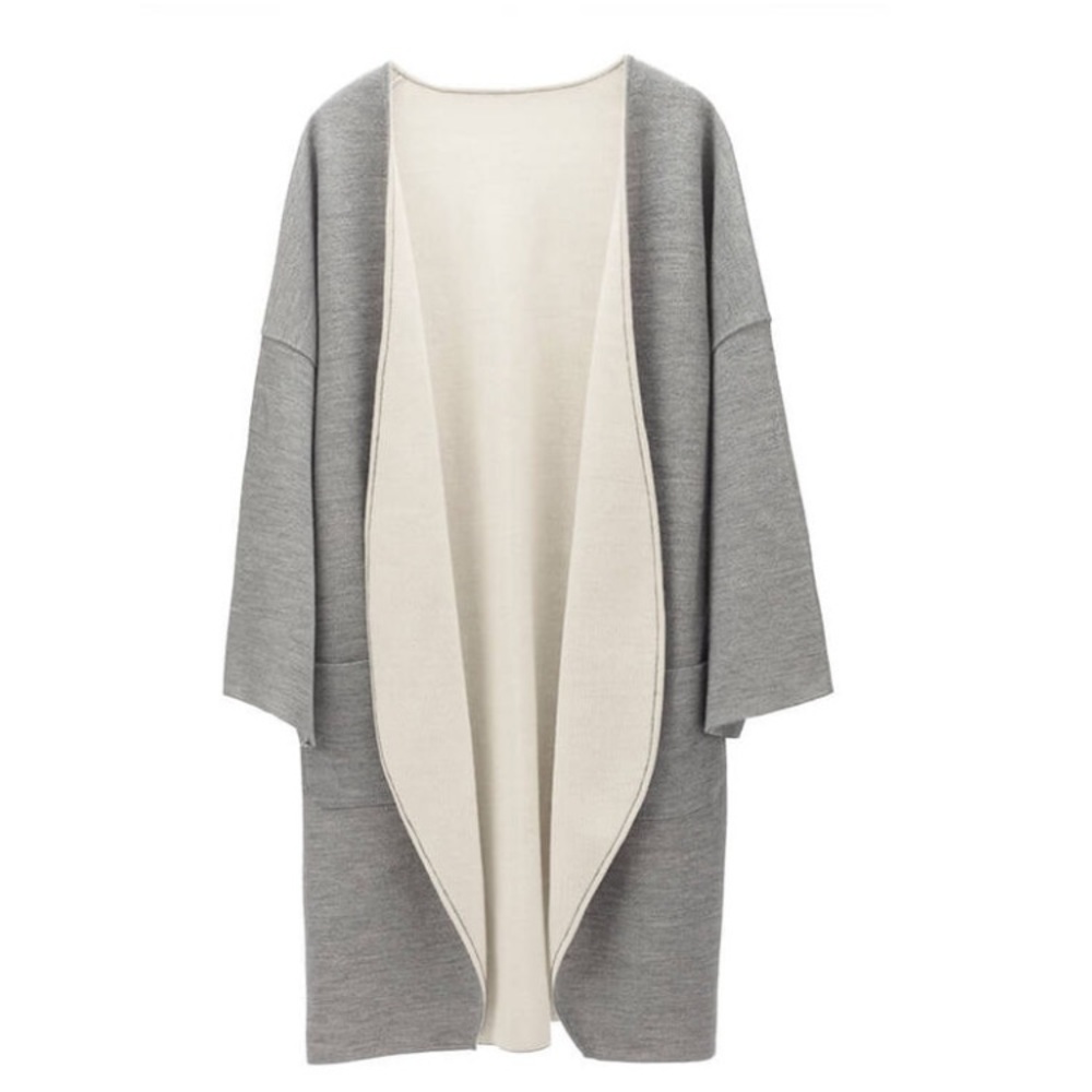 Cuyana Lightweight Reversible Knitted Coat XS/S